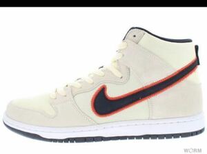 NIKE SB DUNK HIGH PRO PRM do9394-100 coconut milk/black-team orange サイズ27.5セン箱付き