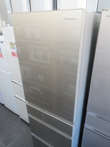 埼玉県 中古品 美品 Panasonic パナソニック 5ドア 冷蔵庫 450L 左開き 2021年製 NR-E457PXL 自動製氷機能付き 動作確認済み