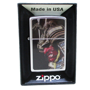 ジッポー オイルライター USA Zippo 和柄シリーズ 武士 兜 SP-KD＆ギフトボックスセット（オイル＋フリント+BOX）