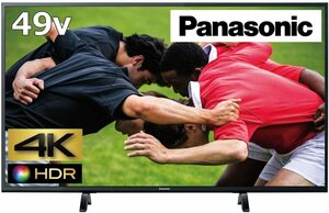 パナソニック 49V型 4K液晶テレビ TH-49FX500 無線LAN/ブラウザ機能/youtube/Amazonビデオ/2画面分割/netflix/hulu/HDR 引取可能