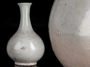 【琴》送料無料 朝鮮美術 李朝 白磁 花瓶 高29cm TR066