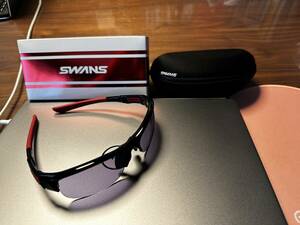 【中古・美品】SWANS スワンズ サングラス SPRINGBOK ULTRA LENS for GOLFモデル SPB-0714 BK