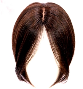 100％ 全人毛★ 髪の長さ22～24ｃｍ レッドブラウン髪のウィッグ★ 人工皮膚★迅速にお送りします！！送料無料