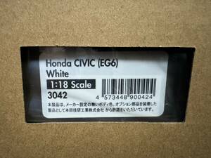 イグニッションモデル ig1/18 ホンダ シビック EG6 ホワイト Honda CIVIC (EG6) White ignition model IG3042