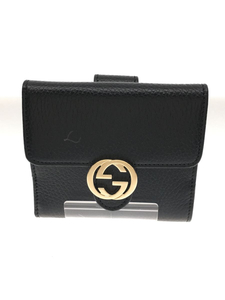 GUCCI◆2つ折り財布/-/BLK/レディース