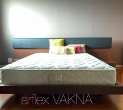 SALE 美品 arflex VAKNA 高級ダブル ベッド 本革レザー