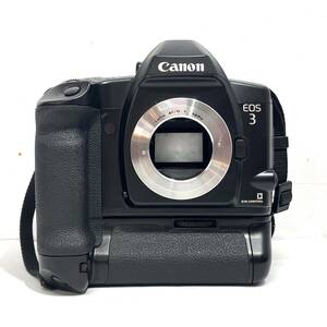 (志木)【動作品】Canon/キヤノン EOS 3 EYE CINTROL 一眼レフ フィルムカメラ ボディ パワードライブブースター付属/PB-E2 レトロ 
