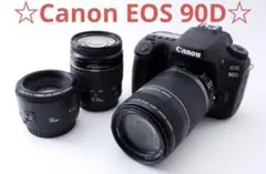 Wi-Fi/動画Canon EOS 90D標準&望遠&単焦点トリプルレンズセット