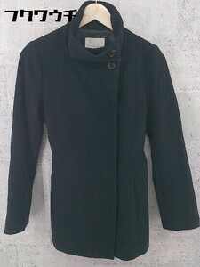 ■ ◎ M-PREMIER エムプルミエ アンゴラ混 長袖 コート サイズ34 ブラック レディース