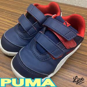 kids 靴 ◆ PUMA ◆ キッズ ベビー シューズ 14cm スニーカー 濃紺ｘ赤 x白 ◆ プーマ ◆ 男の子 女の子
