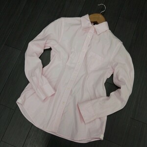 S # 【商品ランク:B】インディヴィ INDIVI コットン 100％ 長袖 ボタンシャツ size40 レディース トップス 婦人服 ピンク系