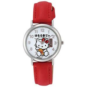 ハローキティ グッズ 腕時計 ウォッチ キティ 0023N012 レッド 革 ベルト バント サンリオ キャラクター 日本製 時計 レディース キッズ