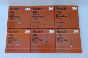 E6112 Y 【6本セット】スコッチ Scotch 176 Audio Recording Tape 業務用 低雑音テープ 6.35mm×370ｍ オープンリール