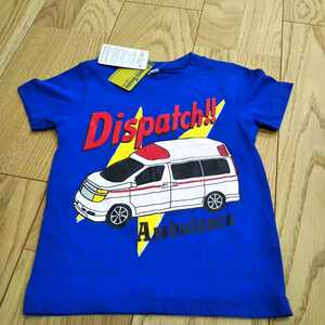 新品タグ付き パトカーの半袖Tシャツ(サイズ100)