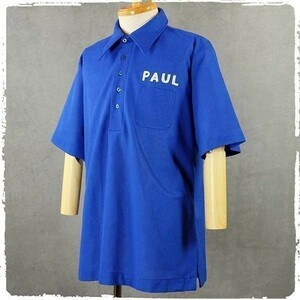 SS07 キングルイ King Louie 半袖 ボーリングポロシャツ XL 青 PAUL