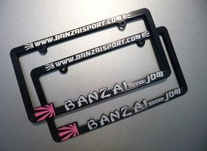 ２枚セット バンザイスポーツBANZAI SPORTS JDM パッションピンク 旭日旗 USサイズ　検 USDM Hellaflash スタンス ピンク