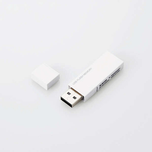 【ゆうパケット対応】ELECOM エレコム キャップ式USBメモリ MF-MSU2B64GWH 64GB ホワイト [管理:1000016100]