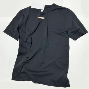 46 新品 21AW メゾンマルジェラ 4ステッチ ラベル Tシャツ ブラック S 黒 半袖 TEE ネーム タグ ロゴ MaisonMargiela ワッペン ロゴT