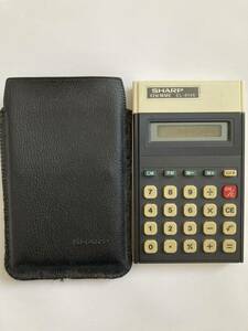 SHARP ELSI MATE EL-8146 ジャンク品 エルシーメイト 電卓 ケース付き