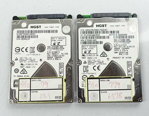 クリックポスト 2個セット HGST HTS725050A7E630 500GB HDD 2.5インチ/SATA/日立 ハードディスク S021420