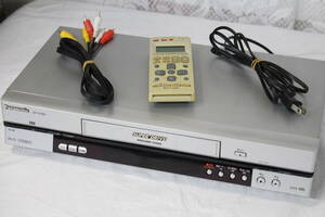 【0503H】(1173) パナソニック Panasonic NV-HV60 VHS Hi-Fiビデオデッキ ビデオ 通電確認 リモコン付 中古現状品