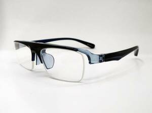 新品 跳ね上げ老眼鏡 ブルーライトカット FLIP-UP　LT-P301-3　ブルーカラー　弱度　+2.50　対象年齢〔目安〕55~60歳