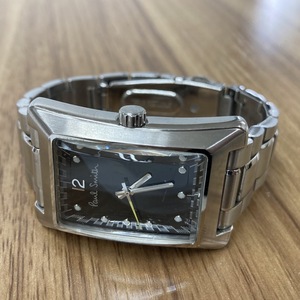 【231247】Paul Smith ポールスミス 腕時計 GN-0-S-12 長方形 ウォッチ シルバー 黒 ブラック