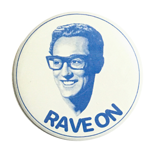 デカ缶バッジ 58mm 缶バッジ Buddy Holly RAVE ON Crickets　バディホリー クリケッツ R&R