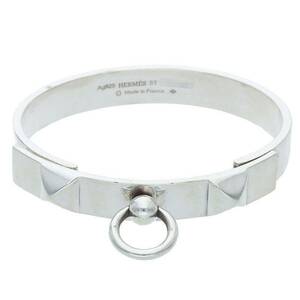 エルメス HERMES Collier de Chien PM サイズ:ST コリエドシアンPMシルバーバングルブレスレット 中古 SB01