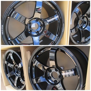 ◆在庫品 レイズ カラー TE37 SAGA S-plus 18×10.5J +24 5H-114.3 BK 4本◆GT-Rサイズ BNR32 33 34 TE37 SL CE28 ZE40 TE37V NE24