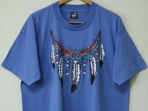 デッドストック USA製 90s ネイティブ アメリカン インディアン 柄 ビンテージ 半袖 Tシャツ US-XL ビッグサイズ / チマヨ オルテガ