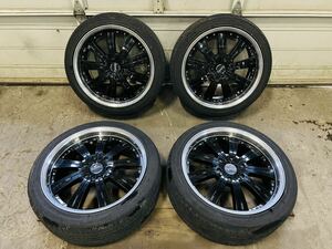 定価25万 20インチタイヤホイールセット キャラバン・ハイエース等 DYNASTY 245/40r20 139.7 6H 8J 国産ホイール 100円スタート 4本セット