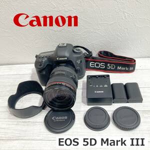 B1DN0408★CANON キャノン デジタルカメラ AFデジタル一眼レフ EOS 5D Mark III マーク3 レンズ EF24-105mm F4L IS USM 充電器LC-E6★