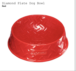 【新品正規】赤 / 23ss supreme Diamond Plate Dog Bowl red / シュプリーム　ドッグボウル　ボール プレート