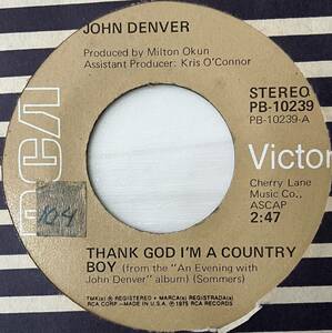 [ US盤 / 7 / レコード ] John Denver / Thank God I