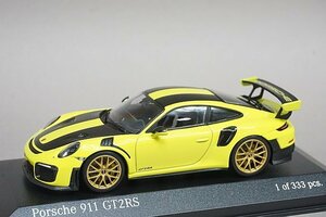 ミニチャンプス PMA 1/43 Porsche ポルシェ 911 (991 II) GT2 RS 2018 アシェッドグリーン / ゴールドホイール 413067280