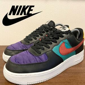 NIKE AIR FORCE 1 07 LV8 EMB ナイキ エア フォース ワン ブラックマルチ DH7436-001 メンズ ローカットスニーカー 27cm