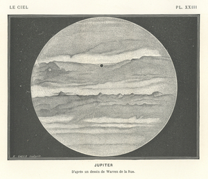 ☆アンティーク天文図版 天体観測 宇宙 星座図 天文古書「 Le Ciel・木星 」（フランス1877年）☆