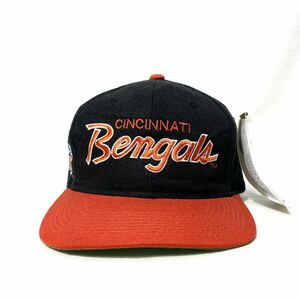 ■ 未使用 デッドストック ビンテージ 韓国製 PRO LINE NFL Bengals ベンガルズ 刺繍ロゴ スナップバック キャップ アメフト ONS SIZE ■