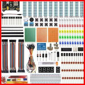 電子工作キット 初心者向け スターターキット 電子部品 基本部品56種類 エレクトロニクス入門キット Electronics Fun Kit