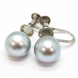 大珠!!＊JEWELRY MAKI(ジュエリーマキ)Pt850アコヤ本真珠イヤリング＊a 3.3g pearl earring accessory jewelry DF7/DF7