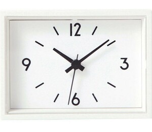 [新品]クオーツ時計/置時計　無印良品　駅の時計・ミニ　MJ-WCJSM2 ホワイト（1)