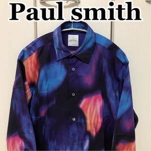 ポールスミス Paul smith レイバープリントシャツ　21SS 長袖シャツ Sサイズ