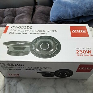 新品 ATOTO CS-651DC 16.5cm 2ウェイコアキシャルカースピーカー、230Wピークパワー、60W 定格電力、4Ω