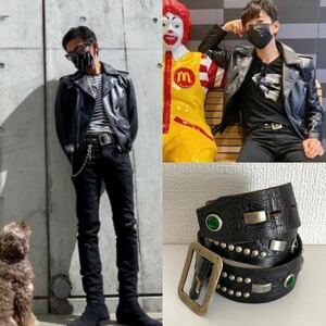 【即決】キムタク着 テンダーロイン T-STUDS BELT レザー ベルト HTC PORTER コラボ