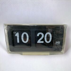 [ハ2034] 【未使用品】パタパタ時計 置時計 イデアインターナショナル　　置き掛け　昭和レトロ 