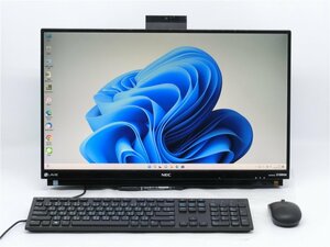 中古 一体型パソコン Windows11+office NEC DA770/H core i7-7500U/新品SSD512GB/メモリ8GB/無線内蔵/23.8インチ/WEBカメラ　送料無料