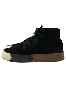 adidas◆ALEXANDER WANG/AW SKATE MID/ブラック/AC6850/24.5cm/ブラック