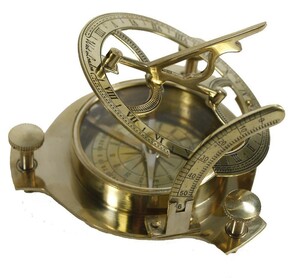 即納！3インチサンデル・コンパス(羅針盤) ソリッド・ブラスサンダイヤルSundial Compass Solid Brass Sun Dial輸入品