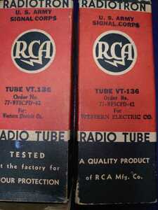 送信管for:western electric RCA VT-136(1625 )ビーム管中古です。UY807の12V管.実機簡易テスターにて動作確認しました.元箱いたんでます。